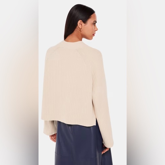 NWT Whistles Cotton Rib Crew Neck Knit. - Picture 6 of 8